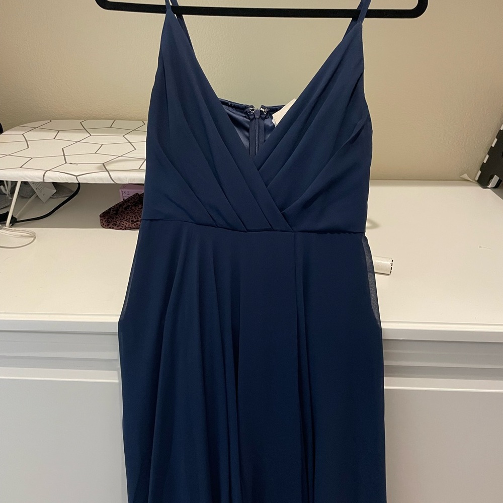 BHLDN Navy Blue Spaghetti Strap Dress With Pockets
